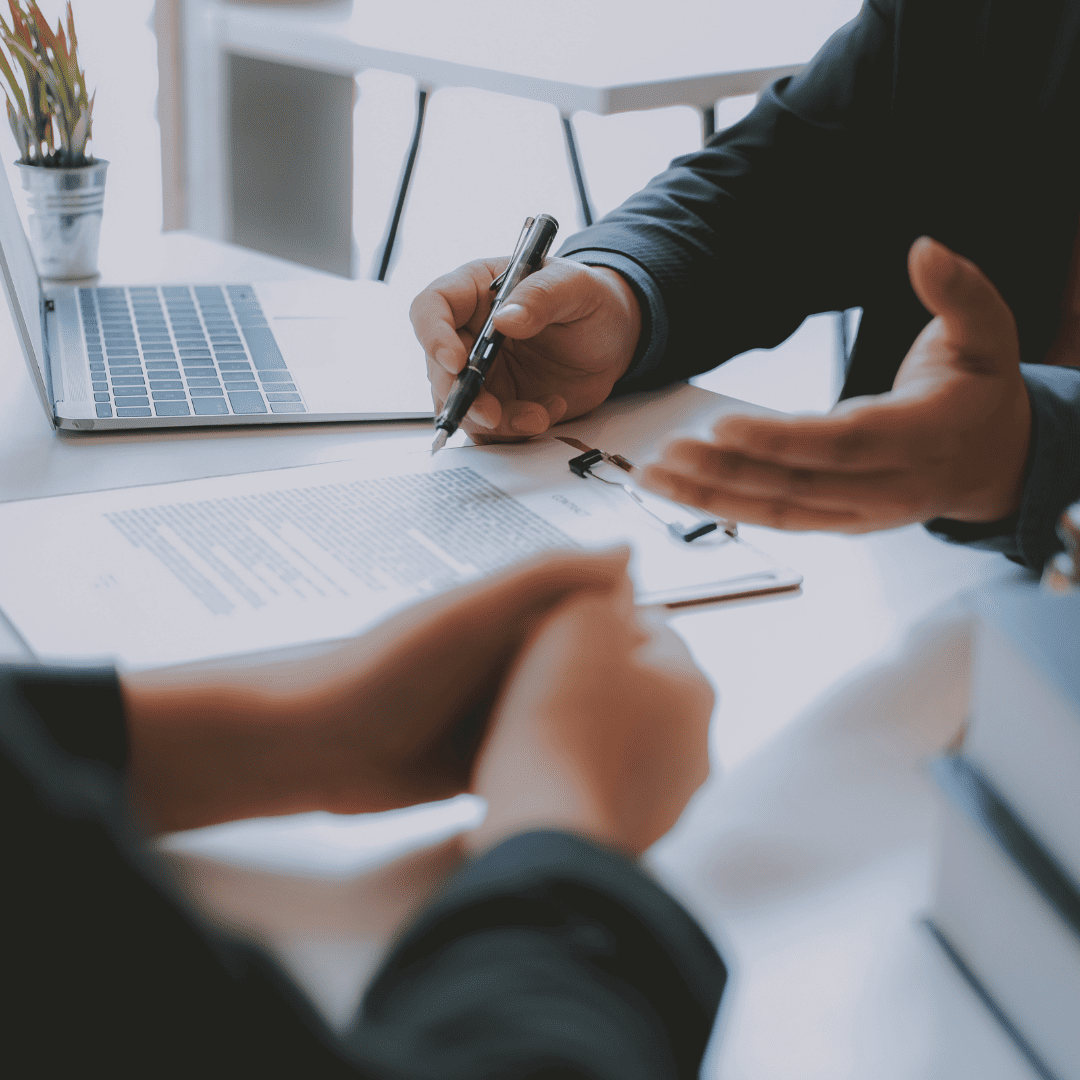 End of month financial review with bookkeeping client